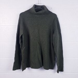 J. Crew Turtleneck Sweater in Extra Soft Yarn‎ Green Women's Size Large BL761